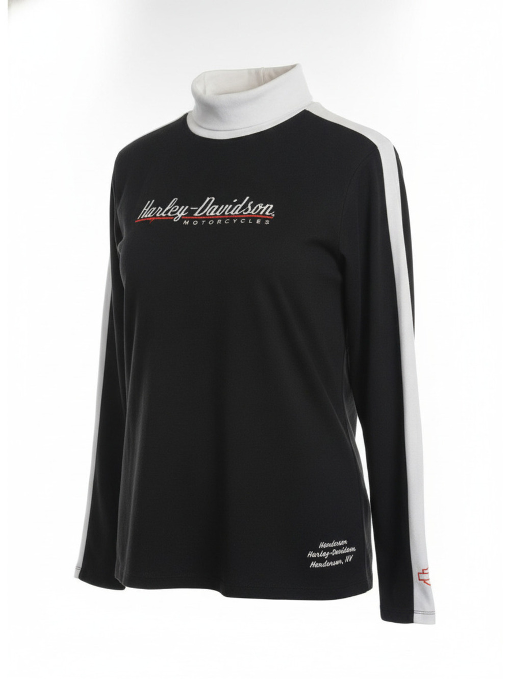 Harley-Davidson Mock Neck Long Sleeve Shirt Henderson NV Black